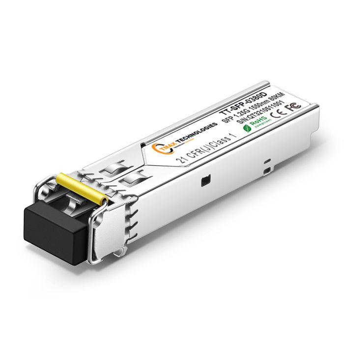 Cisco GLC-ZX-SMD Compatible 1000BASE-ZX SFP 1550nm 80km Industrial Transceiver Module