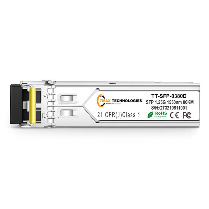 Cisco GLC-ZX-SMD Compatible 1000BASE-ZX SFP 1550nm 80km Industrial Transceiver Module